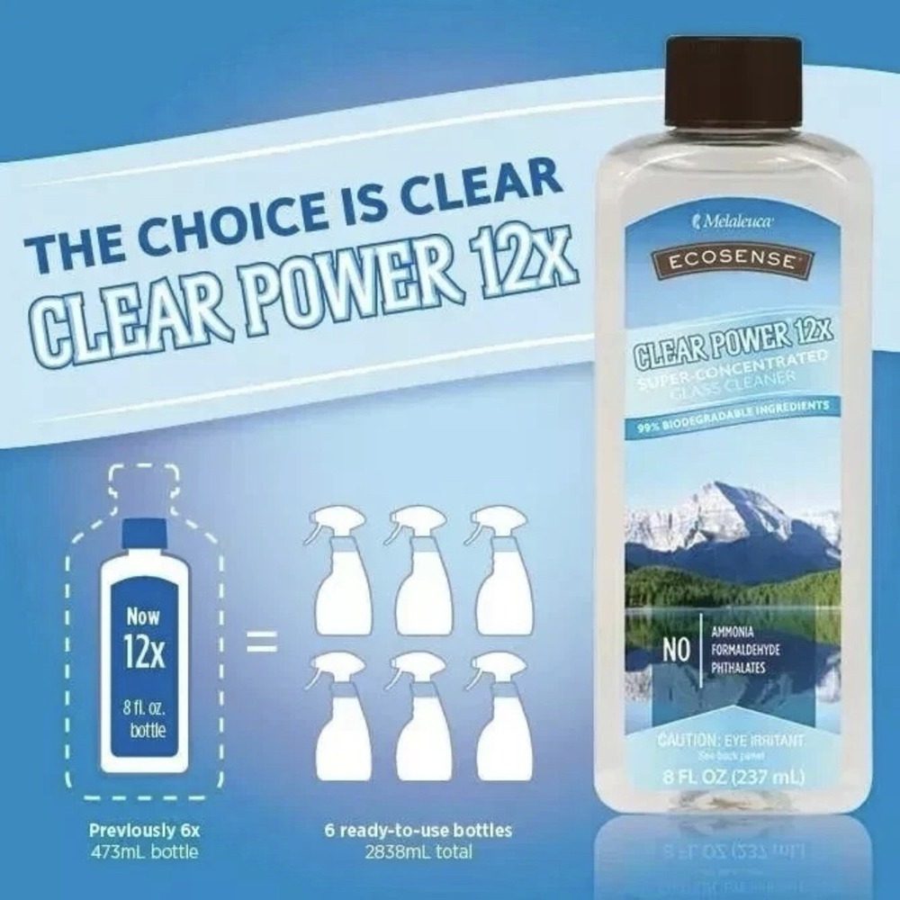 Melaleuca EcoSense Clear Power 12x Glass‎ Cleaner - 8 oz